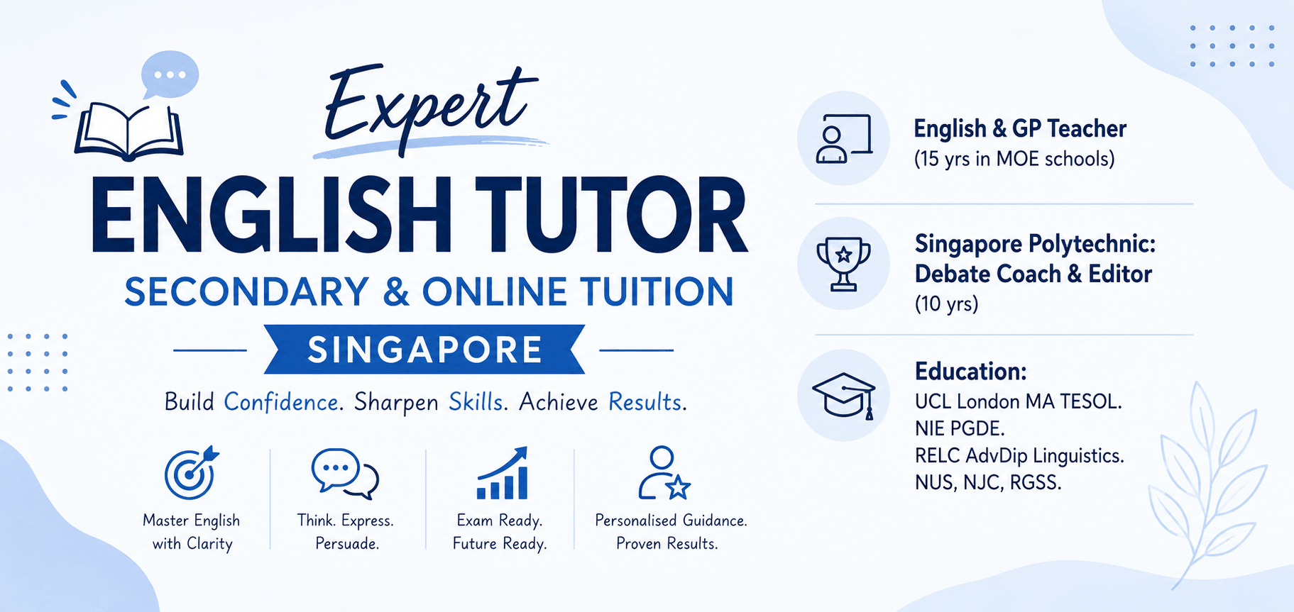 Best English Tutor Singapore – ACE English small group tuition class